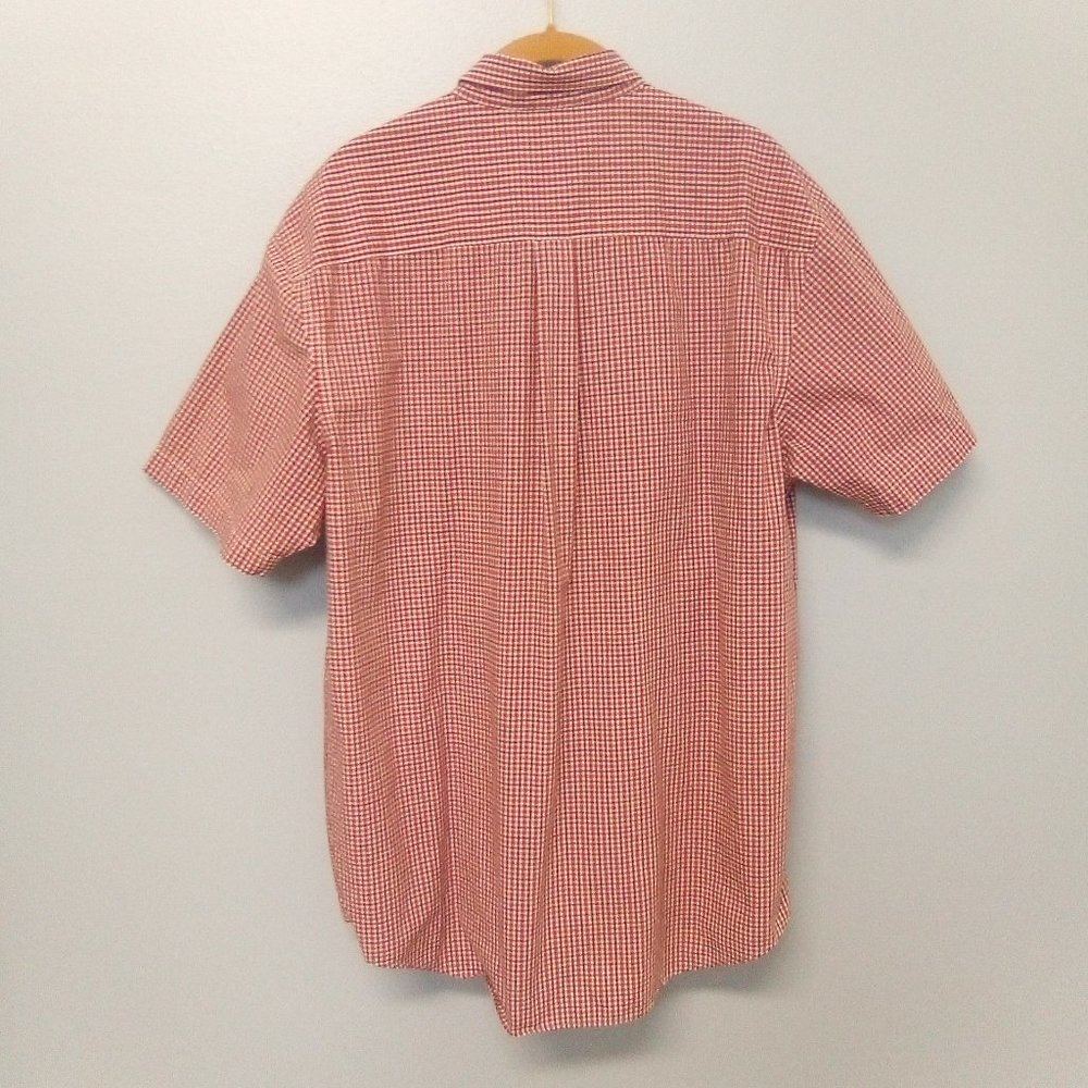 3/$25💦 VAN HEUSEN LG SHORT SLEEVE BUTTON DOWN RED - Picture 2 of 11